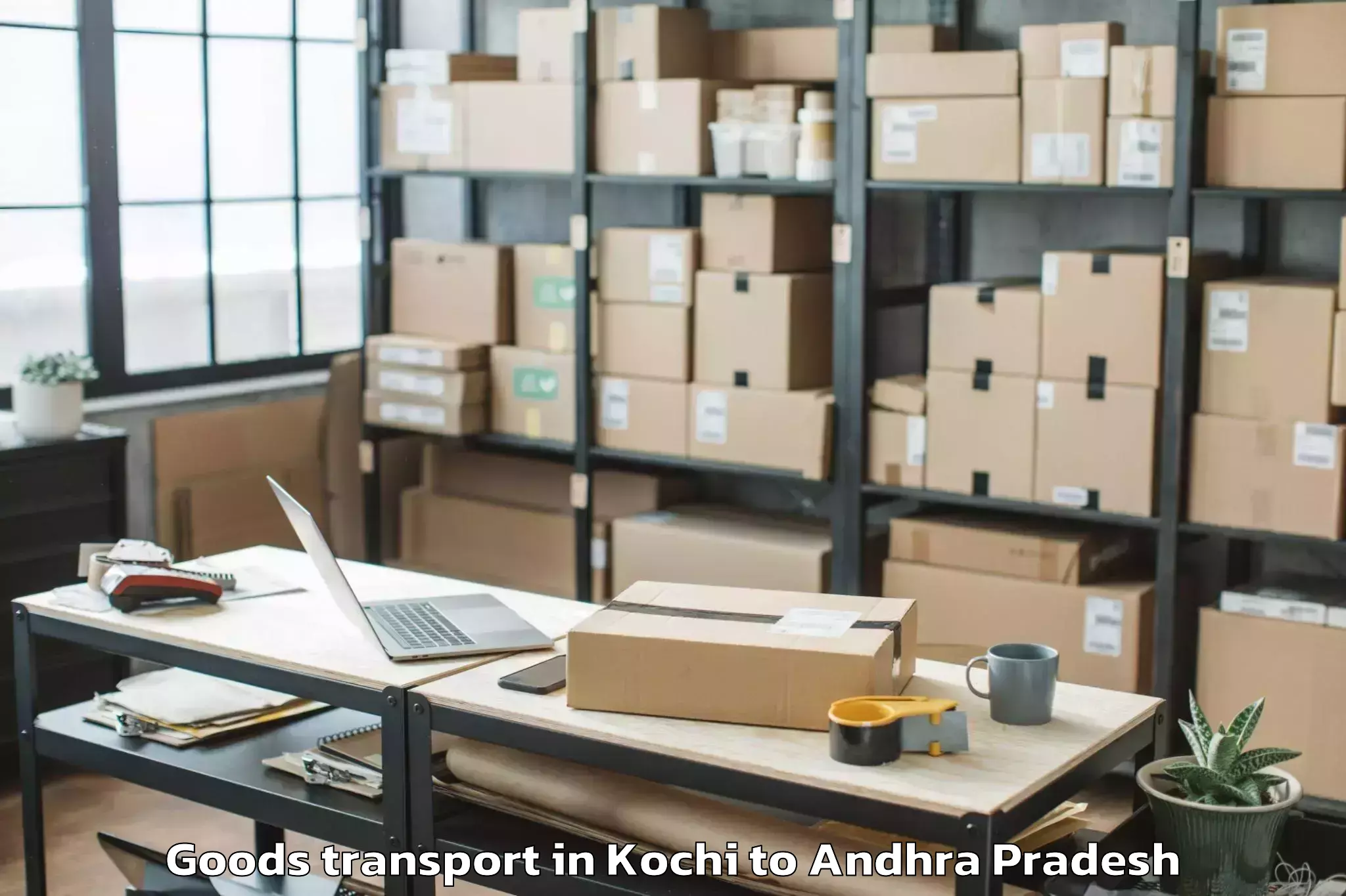 Reliable Kochi to Chebrolu Goods Transport